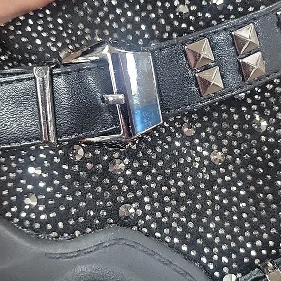 SOLD 🚨AZALE A WANG Black Studded Women's High Heel Boots - Picture 8 of 8